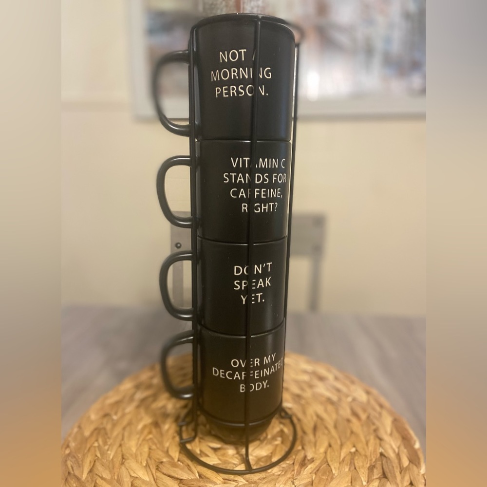 Boston Warehouse Mug Tower Holder w/4 Mugs
